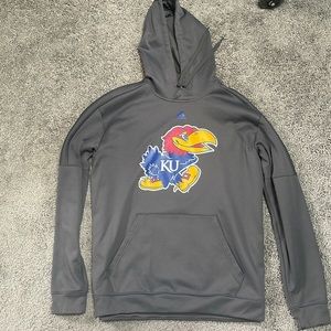 Kansas Jayhawks Adidas Grey Hoodie. Excellent condition size L